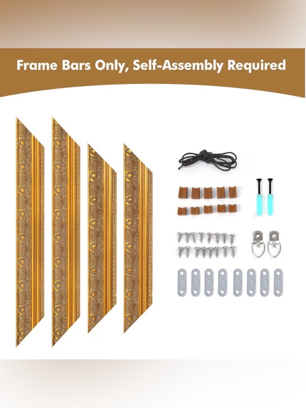 30x30 Ornate Gold Wood Frame DIY Canvas Frame Open Back New